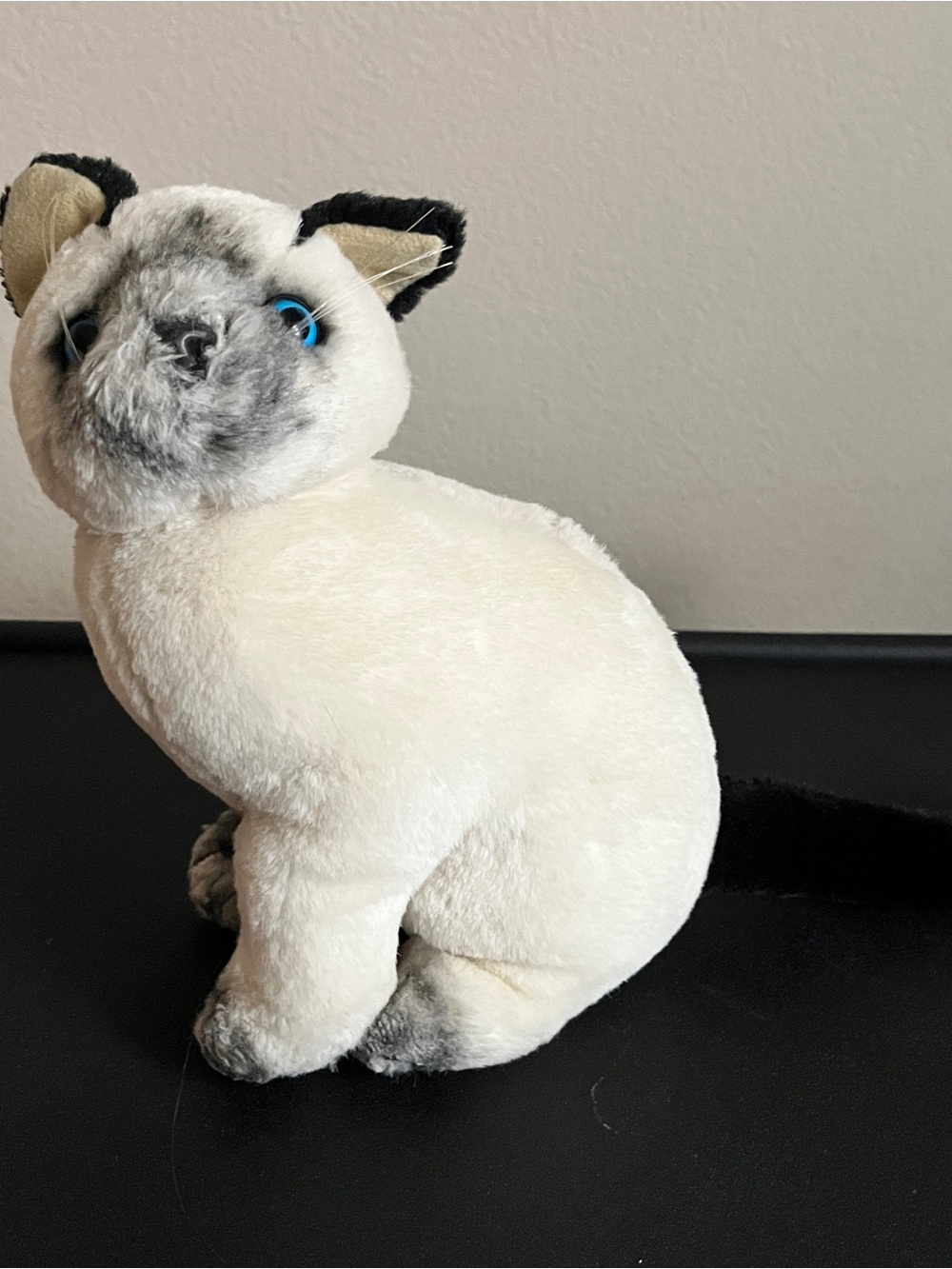 Russ Siamese Plush Cat - Cream, Black & Blue Eyes
